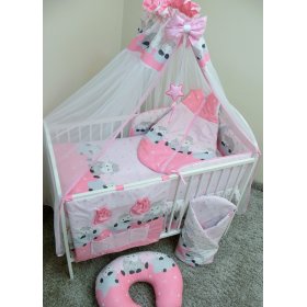 Bedding set for cribs 120x90cm Lamb - pink