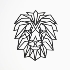 Wooden geometric painting - Lion - different colors