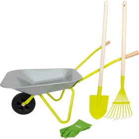 Small Foot Wheelbarrow with garden tools, small foot