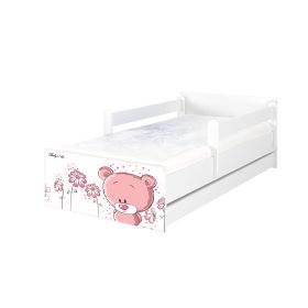 Children's bed MAX Pink Tedy Bear - white, BabyBoo