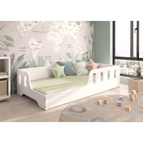 Children's Montessori bed Koko 140x70 cm - white