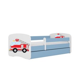 Children's bed with barrier Ourbaby - Fire truck - blue, Ourbaby®