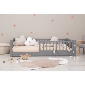 Children's low bed Montessori Ourbaby - gray, Ourbaby®