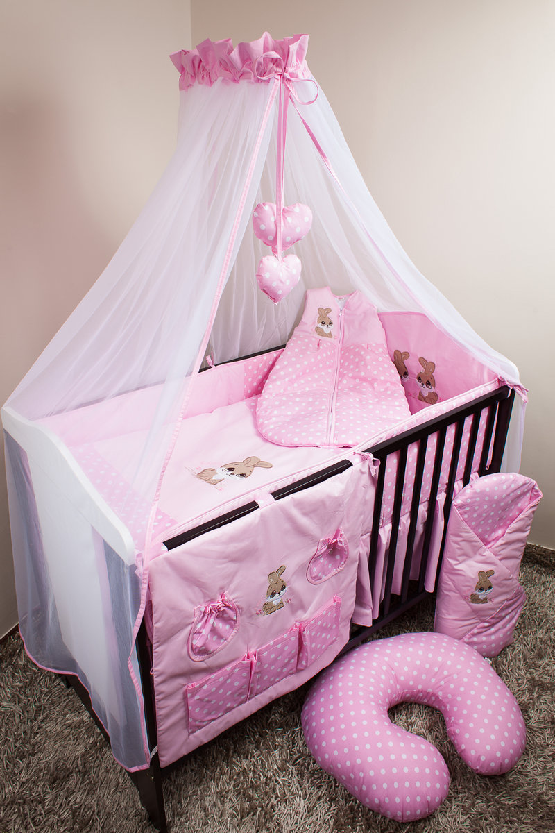 Pink baby bed sale
