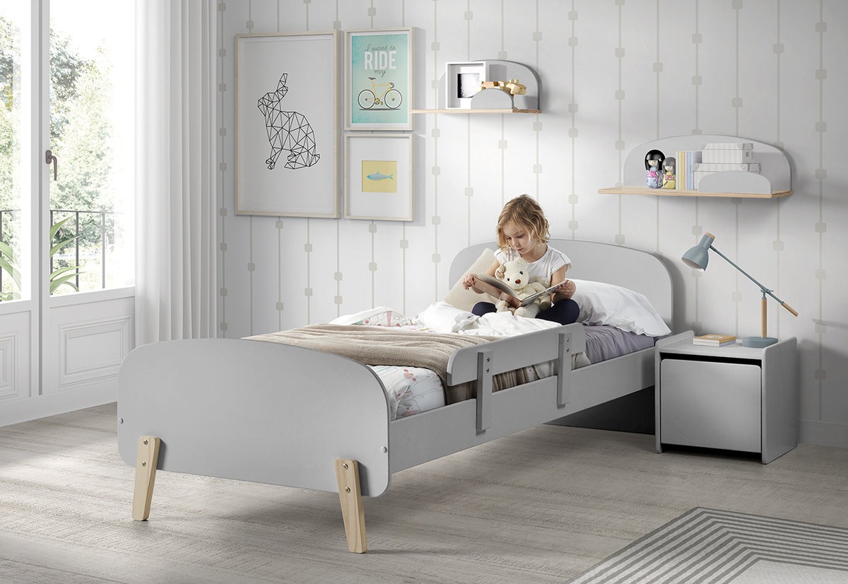 grey childrens bed