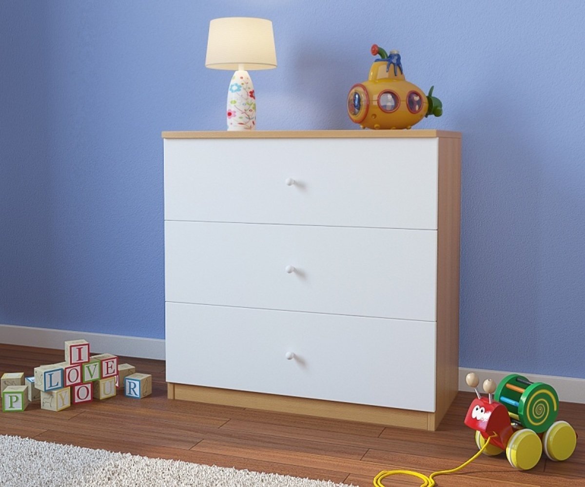 Ourbaby Children S Chest Of Drawers Beech White Banaby Eu