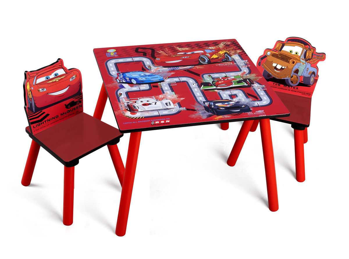 Cars Childrens Table With Chairs Banabyeu