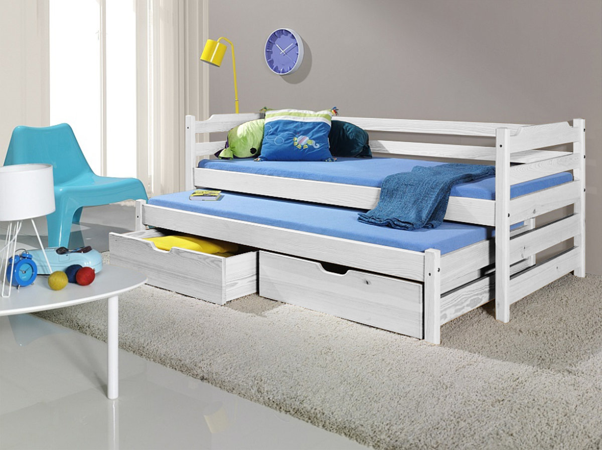 Baby cot with extra bed Sam white banaby.eu