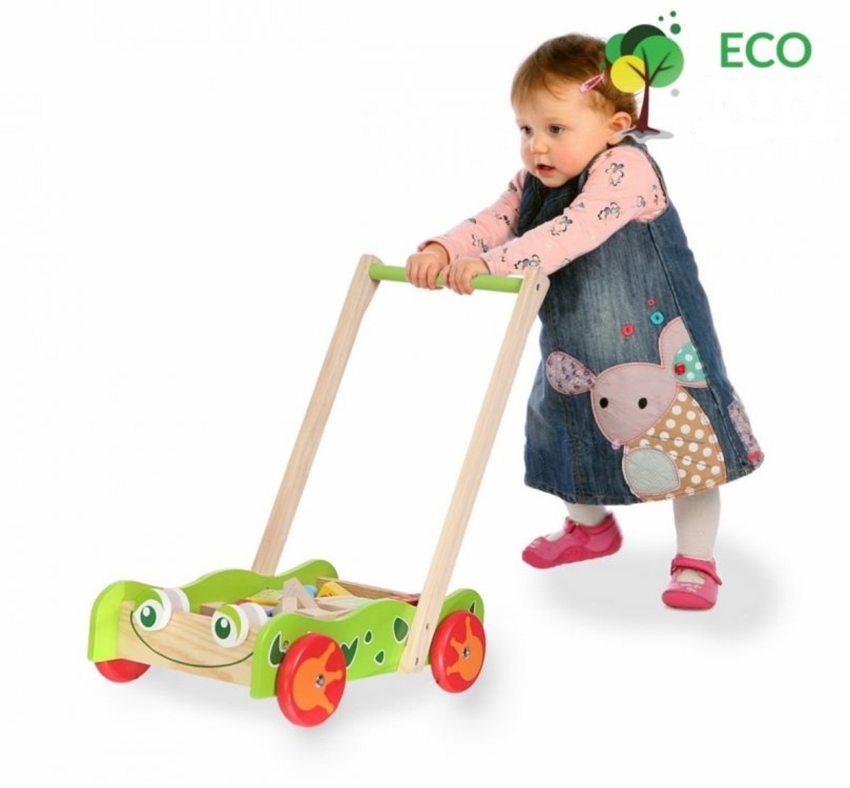 wooden push walker baby