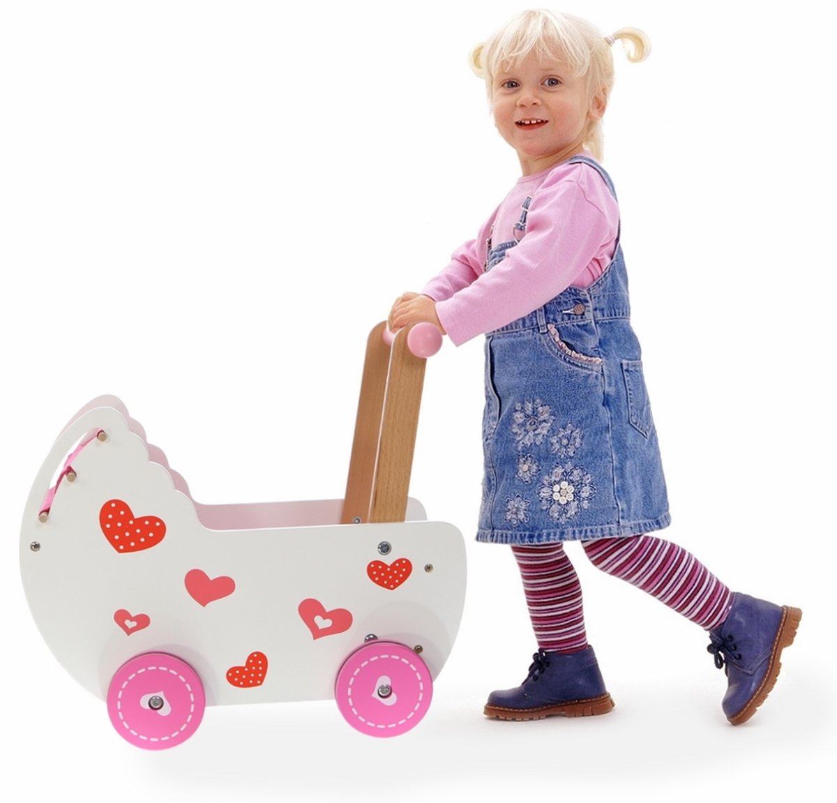 wooden dolls prams for toddlers