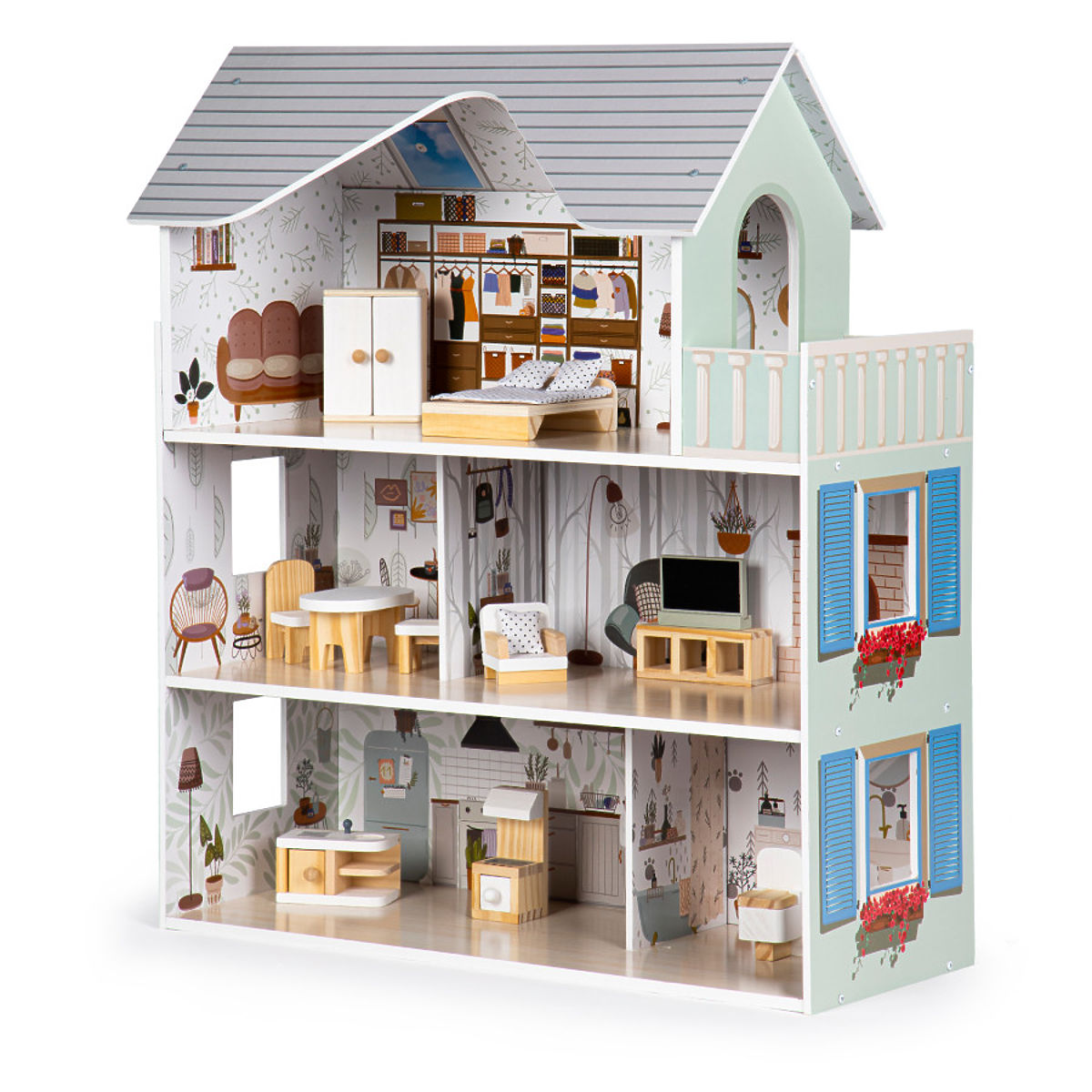 Dollhouse with Furniture Emma Ekotony Residence