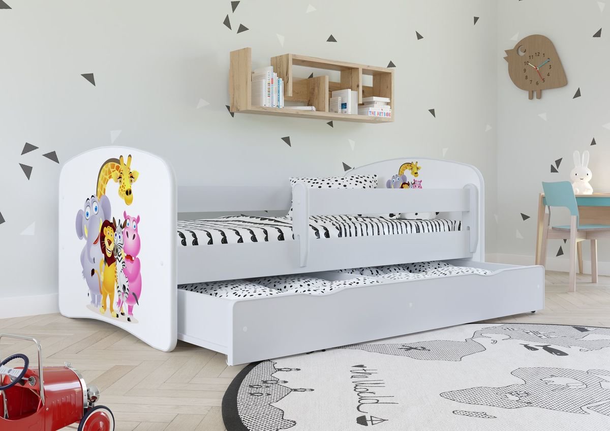 Children Bed PONY for Girls Kids bed with mattress 140x70 drawer small pillow 