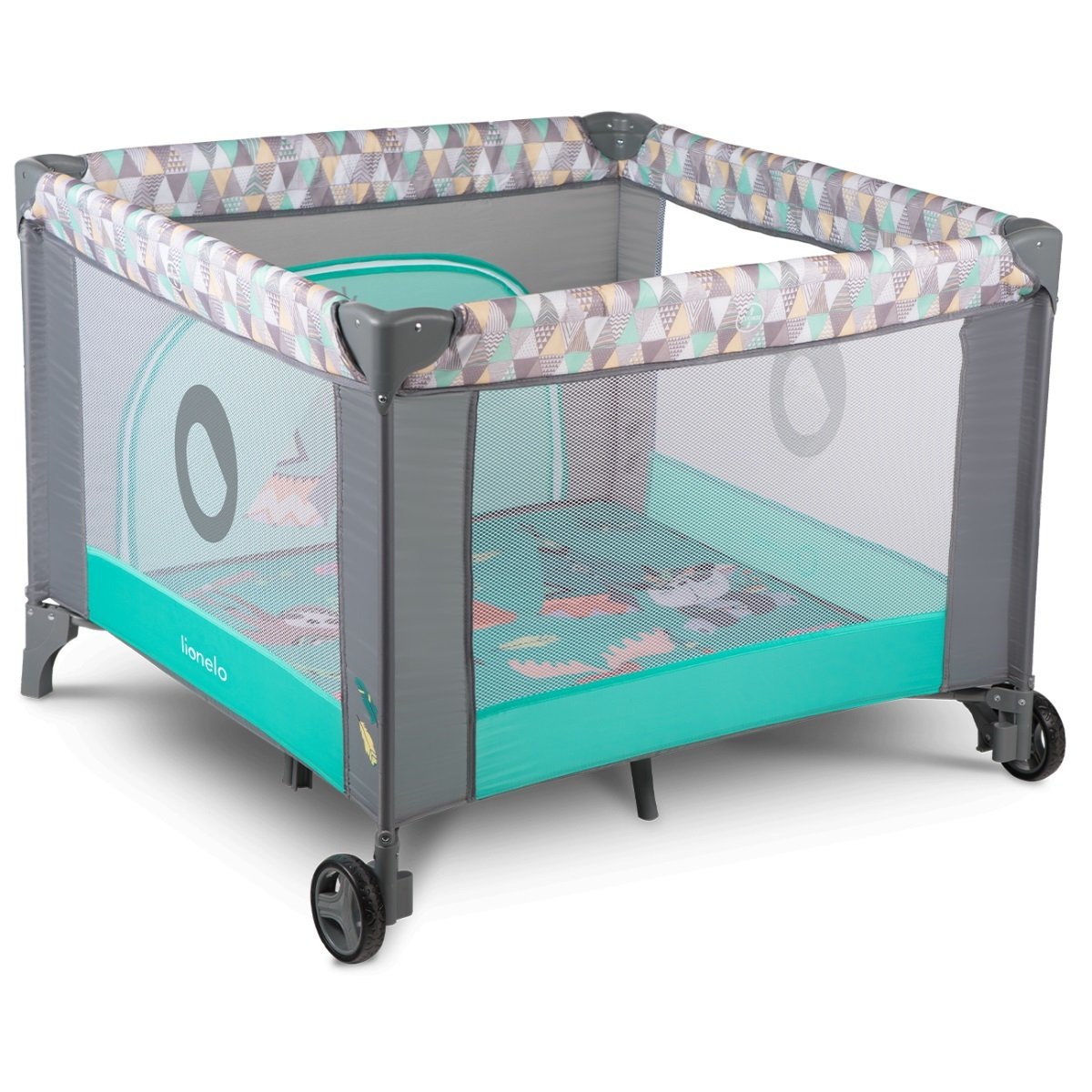 LIONELO playpen Sofie Scandi - turquoise