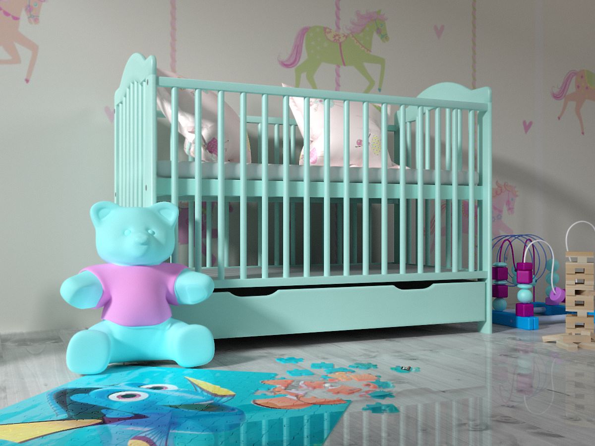 Mint green cot hotsell
