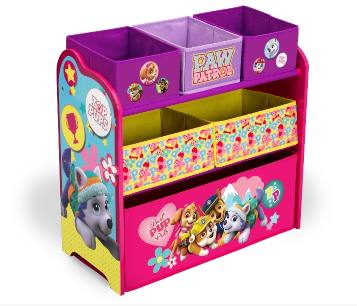 Pink paw store patrol toy organizer