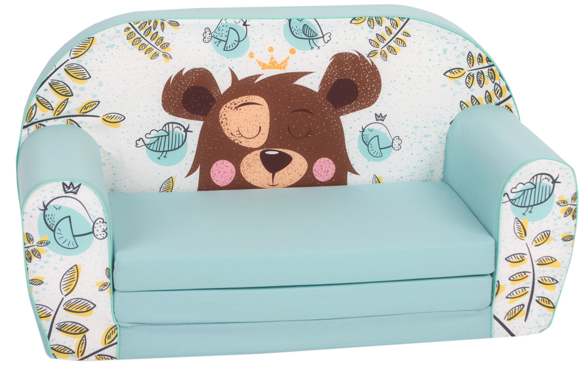 Teddy Bear Design Sofa Come Bed For Babies In Sky blue Color main image 0
