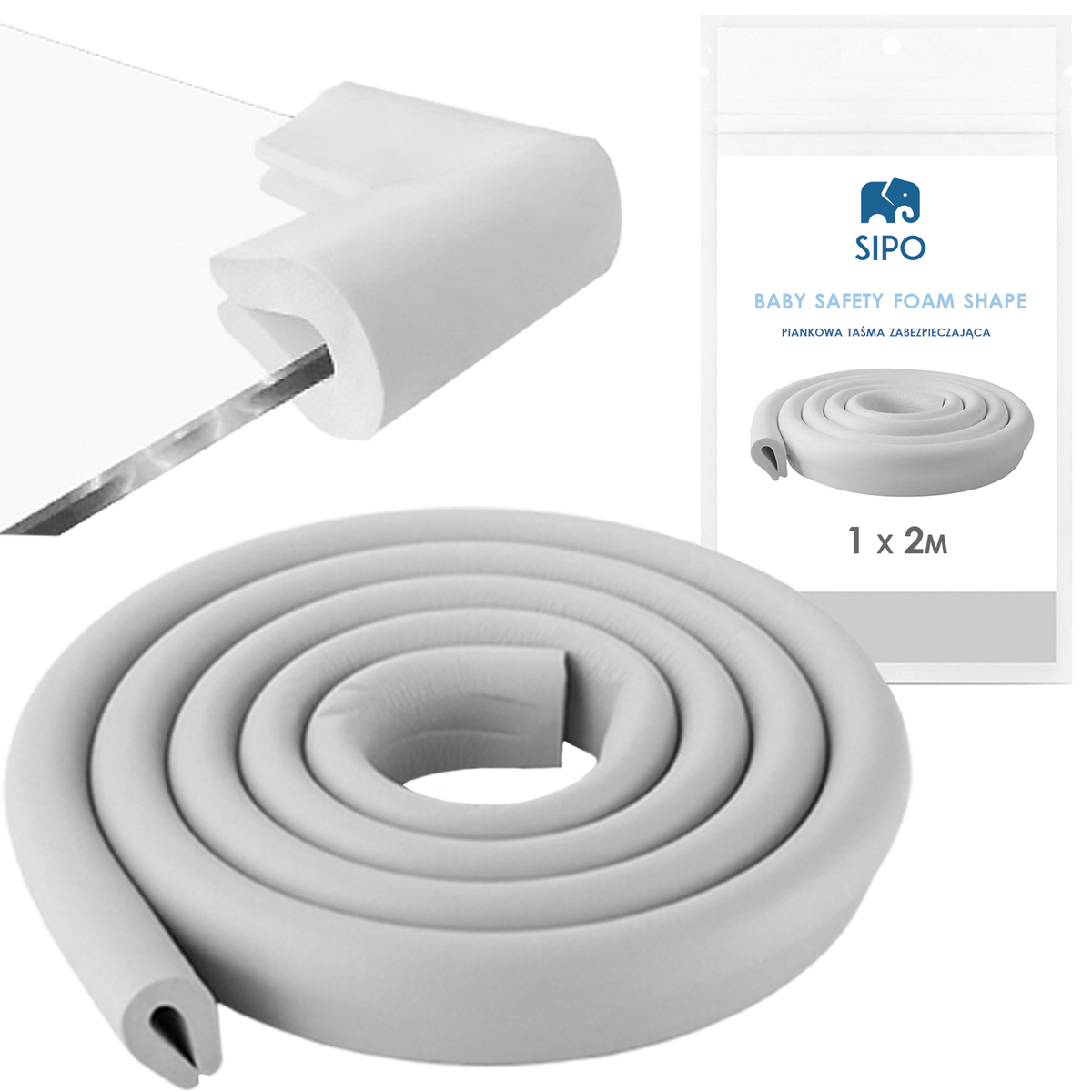 SIPO Foam tape for glass surfaces, gray 1 pc banaby.eu