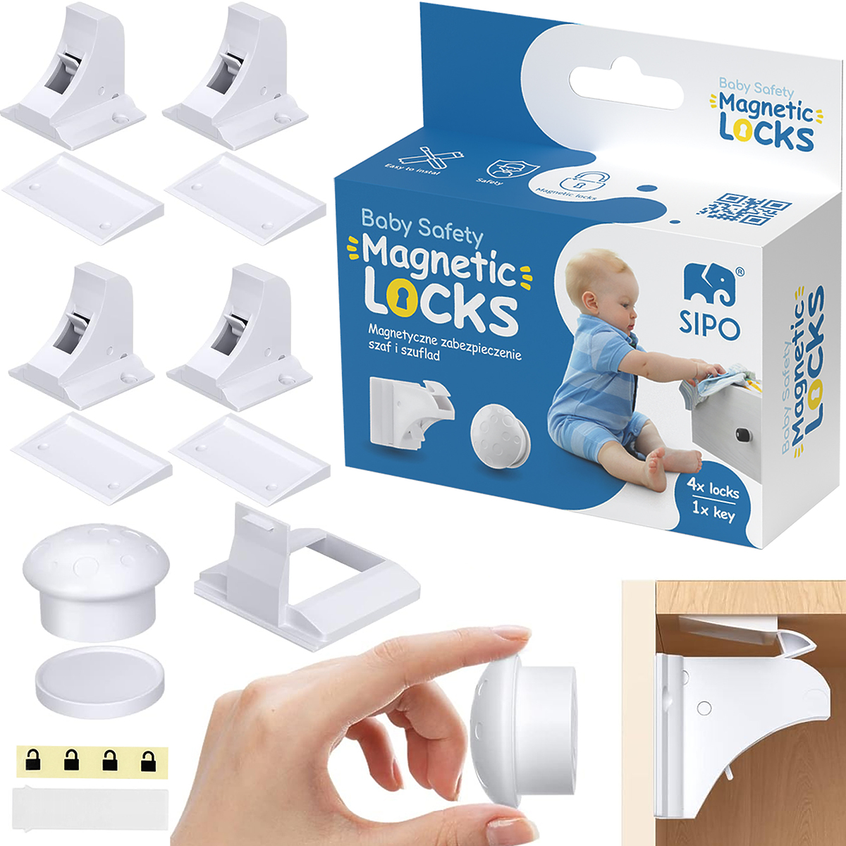 Child safety cupboard locks magnetic shop