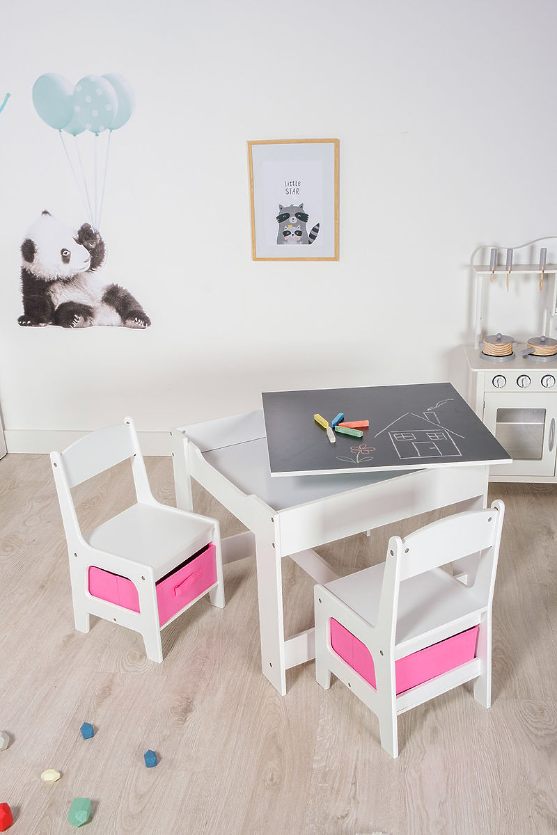 Ourbaby Children s Table with Chairs and Pink Boxes banaby.eu