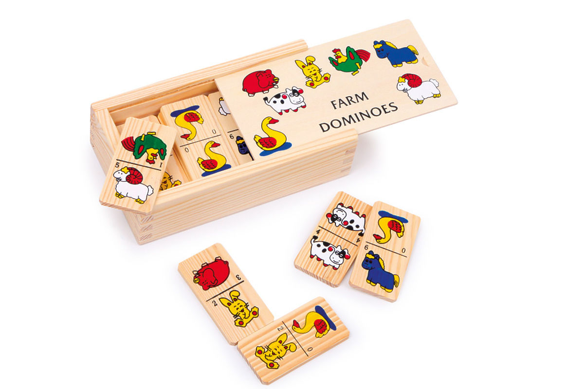 Small Foot Wooden games Domino farm smaller banaby.eu