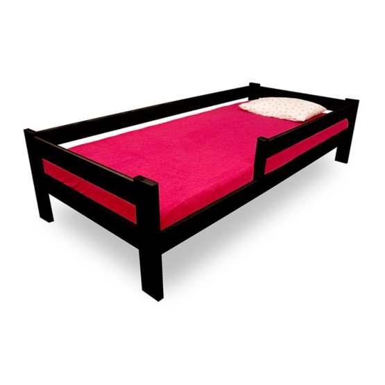 Children's Bed with Safety Rail - Wenge