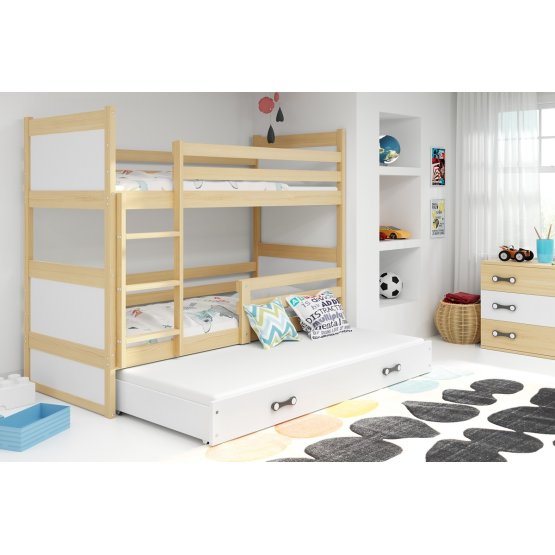 Children storey bed with bed Rocky - natural-white