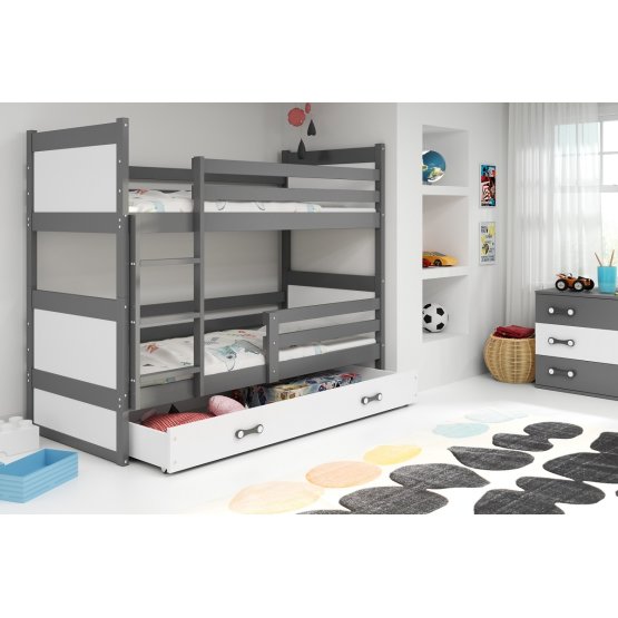 Children storey bed Rocky - gray-white