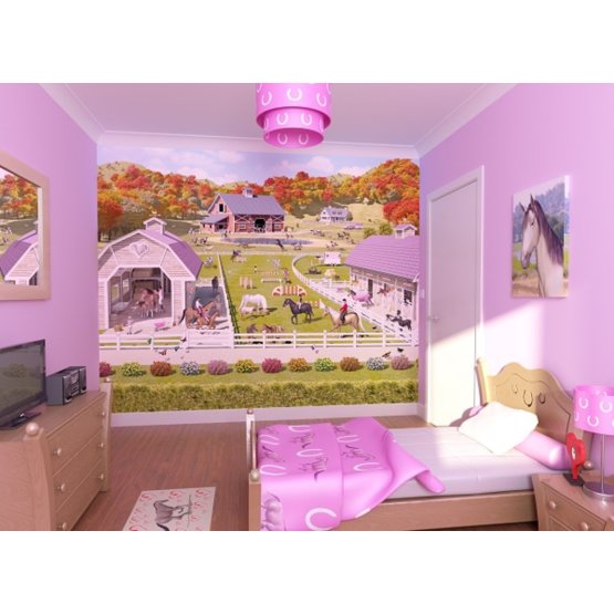 3D Horses and Ponies Wall Mural
