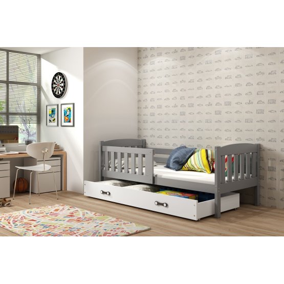 Children bed Exclusive grey - white detail