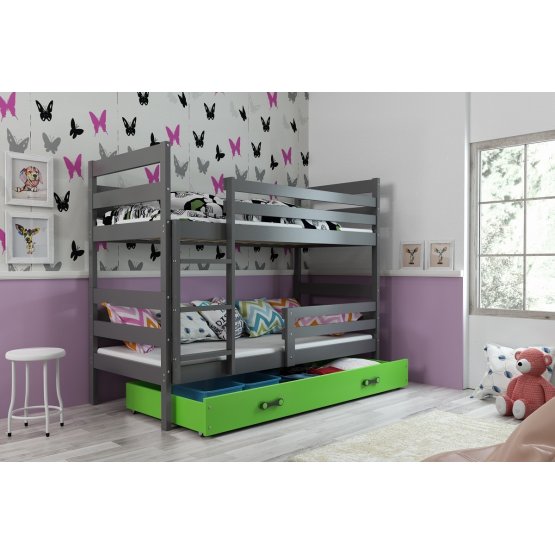 Erika Children's Bunk Bed - Grey 190 x 80 cm