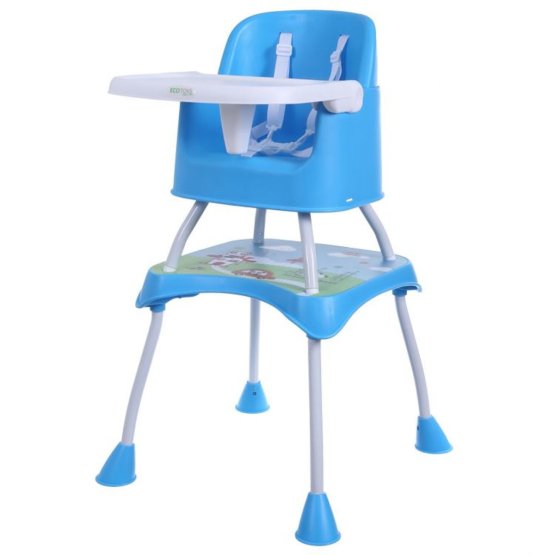 Children dining small chair Panda 3v1 blue