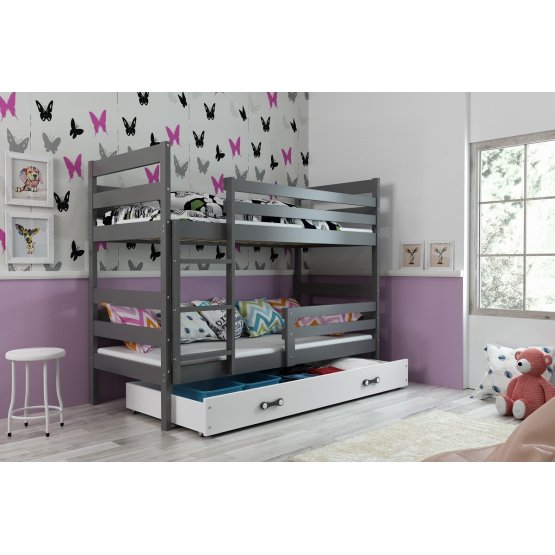 Children's bunk bed Erika grey 160x80cm