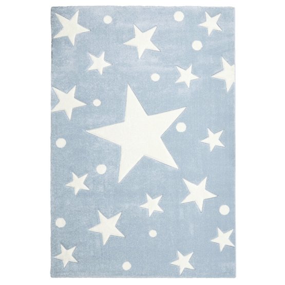STARS Children's Rug - Blue/White
