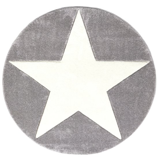STARS Silver-Grey/White Children's Rug
