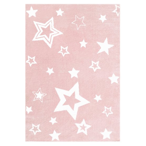 STARLIGHT Children's Rug - Pink/White