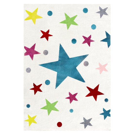 STARS Children's Rug - Cream/Multicolour