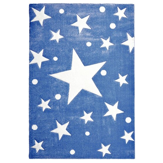 STARS Children's Rug - Dark Blue/White