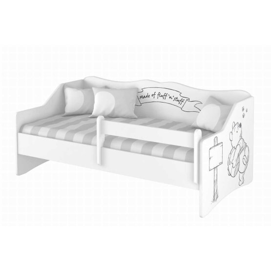 Children's bed with back - Winnie the Pooh