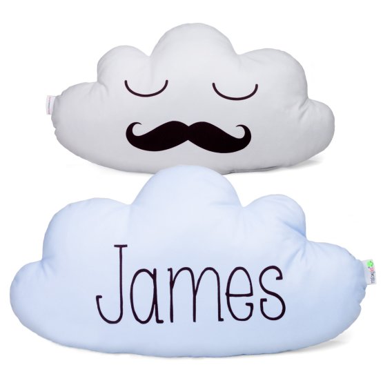 Pillow with on behalf of cloud blue