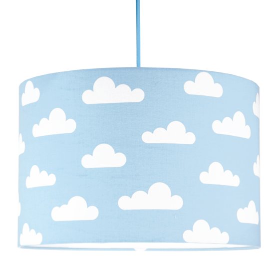 Textile hanging lamp Clouds - blue
