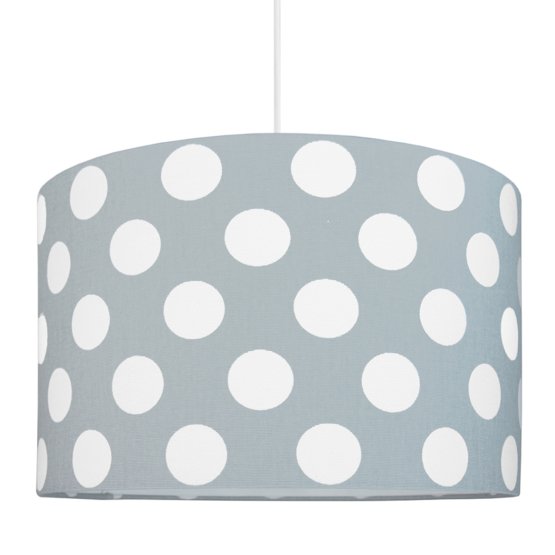 Textile hanging lamp Dots - grey