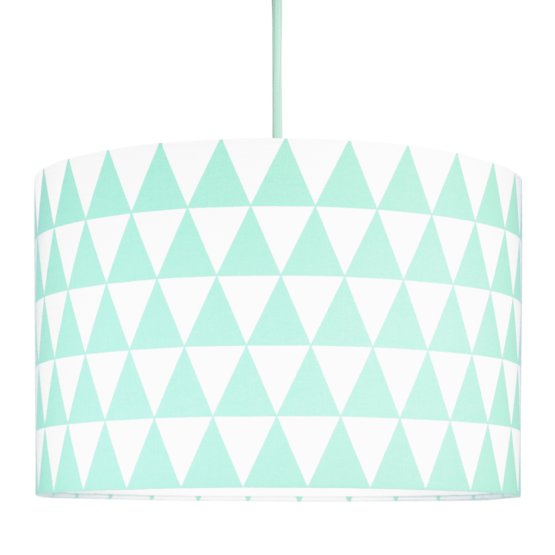 Textile hanging lamp Triangle - mint