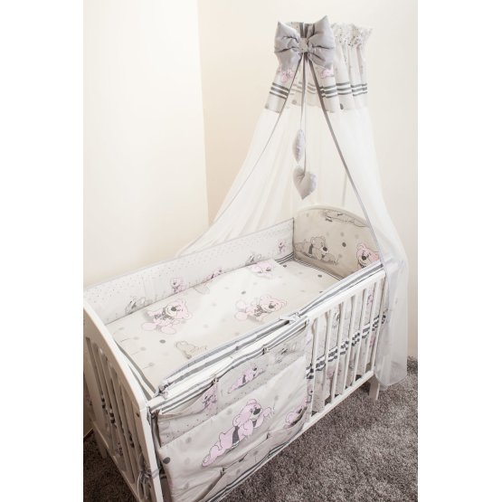 Cot bedding set 120x90cm Dreamer gray