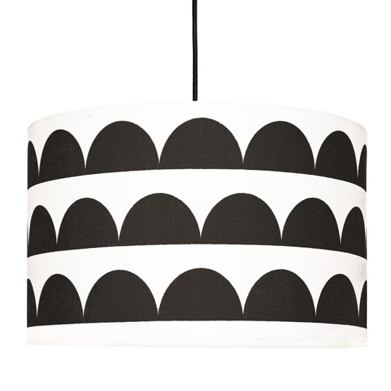 Textile hanging lamp Crescents - black