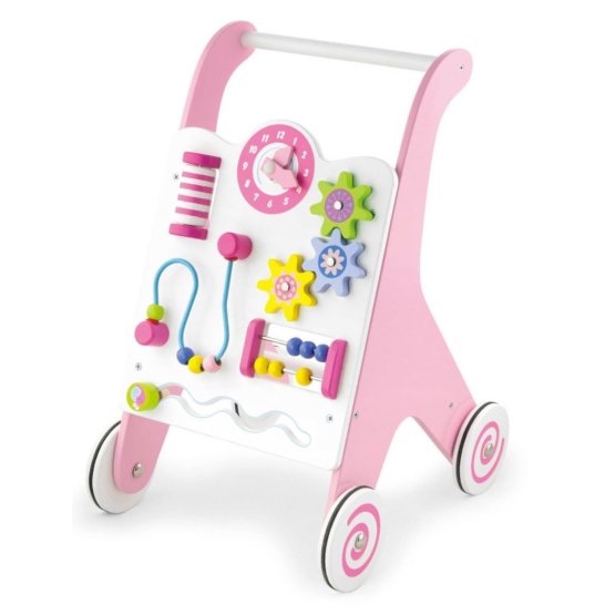 Wooden Baby Push Walker - Pink