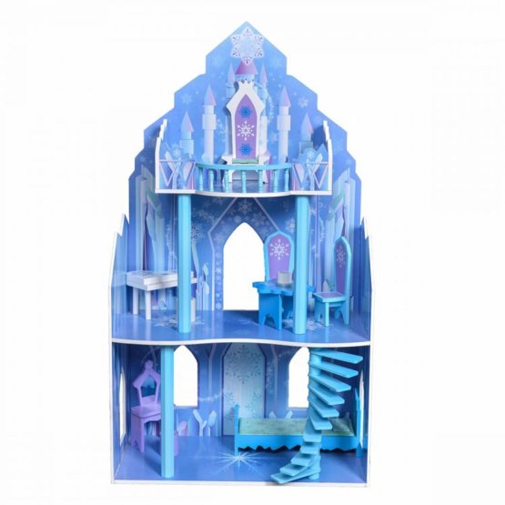 Wooden house for dolls Ice kingdom