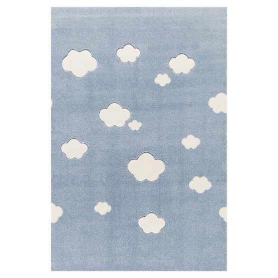 Children's rug clouds blue-white