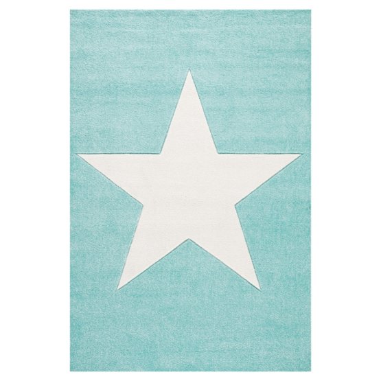 Children's rug STARS mint-white