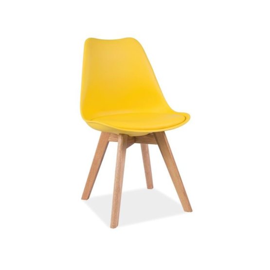 Dining chair Kris oak / yellow