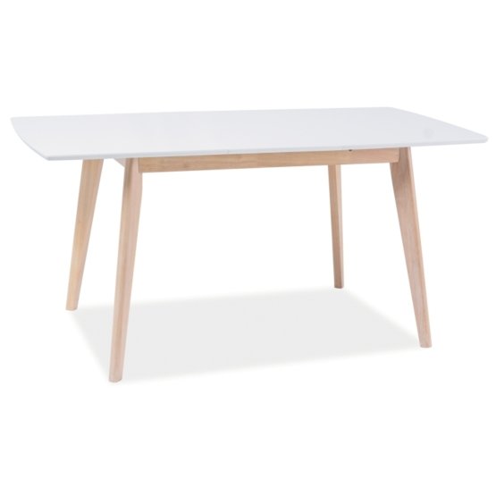 Dining table COMBO white / bleached oak